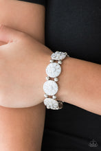 Load image into Gallery viewer, Dancing Dahlias- Silver Bracelet- Paparazzi Accessories