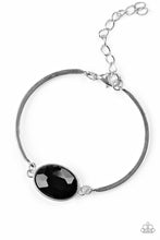 Load image into Gallery viewer, Definitely Dashing- Black and Silver Bracelet- Paparazzi Accessories