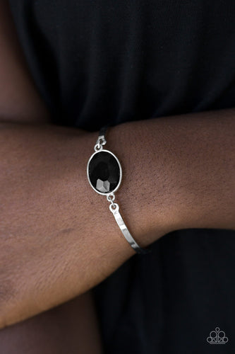 Definitely Dashing- Black and Silver Bracelet- Paparazzi Accessories