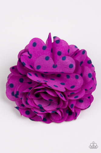 Polka and Petals- Purple and Blue Hair Clip- Paparazzi Accessories