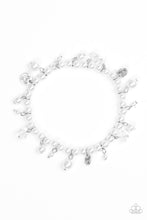 Load image into Gallery viewer, Treasure Chest Chic- White and Silver Bracelet- Paparazzi Accessories