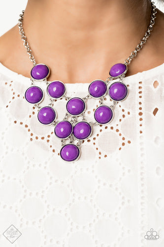 Pop-YOU-lar Demand- Purple and Silver Necklace- Paparazzi Accessories