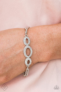 Timelessly Metropolitan- White and Silver Bracelet- Paparazzi Accessories