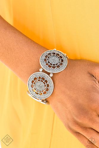 Marigold Medallions- Silver Bracelet- Paparazzi Accessories