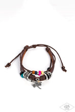 Load image into Gallery viewer, Fly High, Dragonfly - Multicolored Brown Bracelet- Paparazzi Accessories