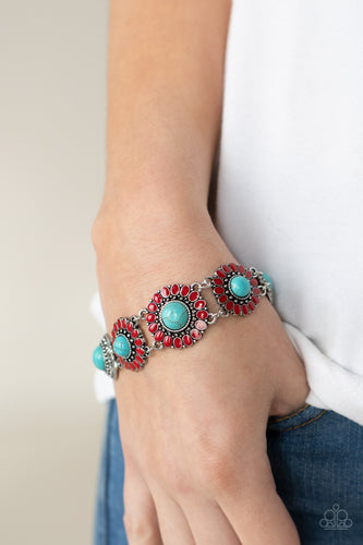 Bodaciously Badlands- Red and Blue Bracelet- Paparazzi Accessories