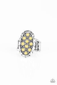 Cactus Garden- Yellow and Silver Ring- Paparazzi Accessories