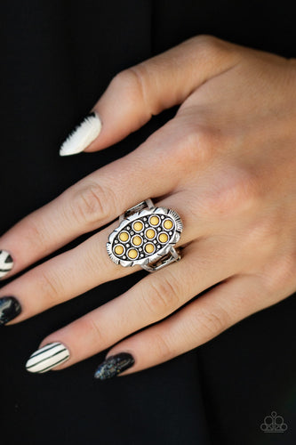 Cactus Garden- Yellow and Silver Ring- Paparazzi Accessories