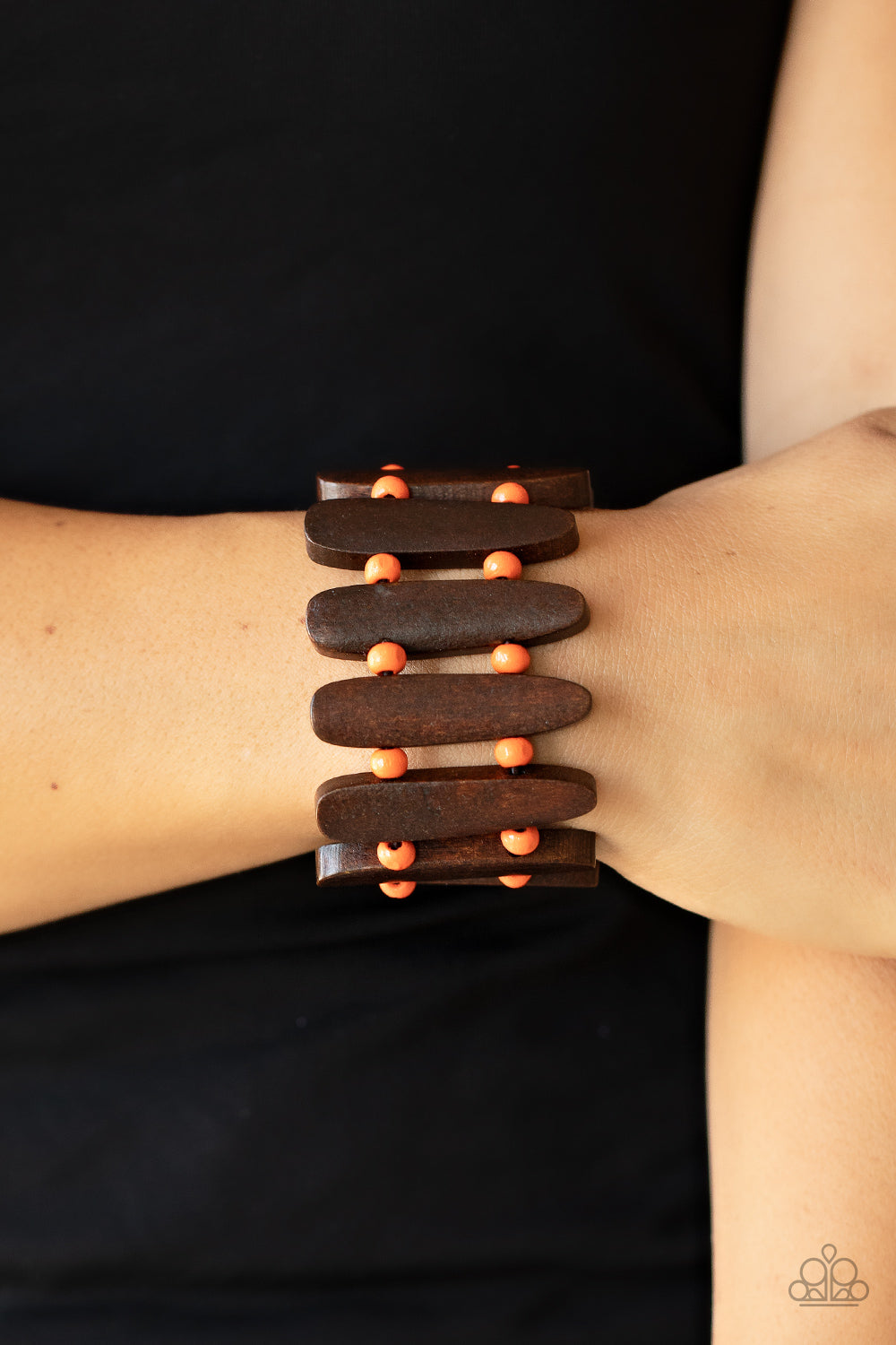 Coronado Cabana- Orange and Brown Bracelet- Paparazzi Accessories
