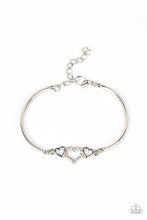 Load image into Gallery viewer, Cupids Confessions- White and Silver Bracelet- Paparazzi Accessories