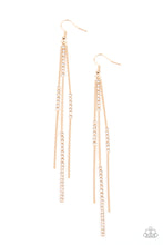 Load image into Gallery viewer, Dainty Dynamism- White and Gold Earrings- Paparazzi Accessories