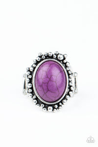 Desert Mine- Purple and Silver Ring- Paparazzi Accessories