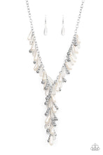Load image into Gallery viewer, Dripping With DIVA-ttitude- White and Silver Necklace- Paparazzi Accessories
