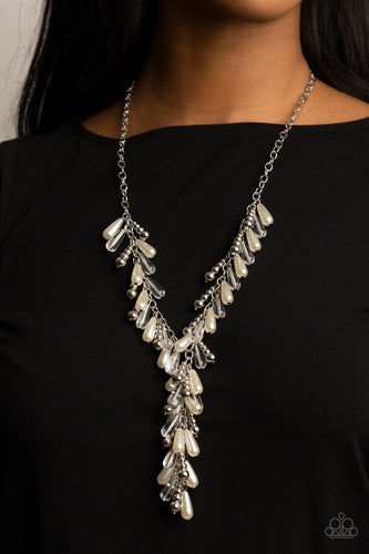 Dripping With DIVA-ttitude- White and Silver Necklace- Paparazzi Accessories
