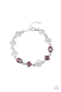 Eden Etiquette- Purple and Silver Bracelet- Paparazzi Accessories