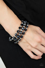 Load image into Gallery viewer, Eiffel Tower Tryst- Blue and Silver Bracelets- Paparazzi Accessories