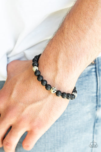 Enlivened- Black and White Bracelet- Paparazzi Accessories