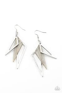Evolutionary Edge- Silver Earrings- Paparazzi Accessories
