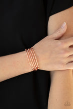 Load image into Gallery viewer, Face The METALLIC Music- Copper Bracelet- Paparazzi Accessories