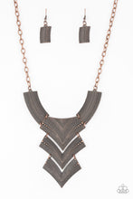 Load image into Gallery viewer, Fiercely Pharaoh- Copper Necklace- Paparazzi Accessories