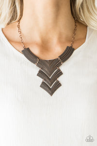 Fiercely Pharaoh- Copper Necklace- Paparazzi Accessories
