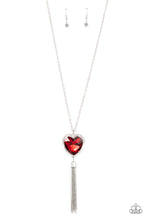 Load image into Gallery viewer, Finding My Forever- Red and Silver Necklace- Paparazzi Accessories