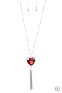 Finding My Forever- Red and Silver Necklace- Paparazzi Accessories