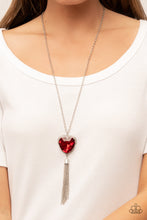 Load image into Gallery viewer, Finding My Forever- Red and Silver Necklace- Paparazzi Accessories