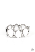 Load image into Gallery viewer, Flamboyant Tease- White and Silver Bracelet- Paparazzi Accessories