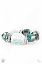 Load image into Gallery viewer, Glaze Of Glory- Blue and Silver Bracelet- Paparazzi Accessories