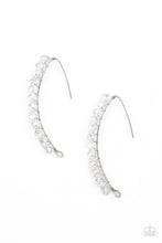 Load image into Gallery viewer, GLOW Hanging Fruit- White and Silver Earrings- Paparazzi Accessories