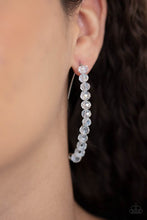 Load image into Gallery viewer, GLOW Hanging Fruit- White and Silver Earrings- Paparazzi Accessories
