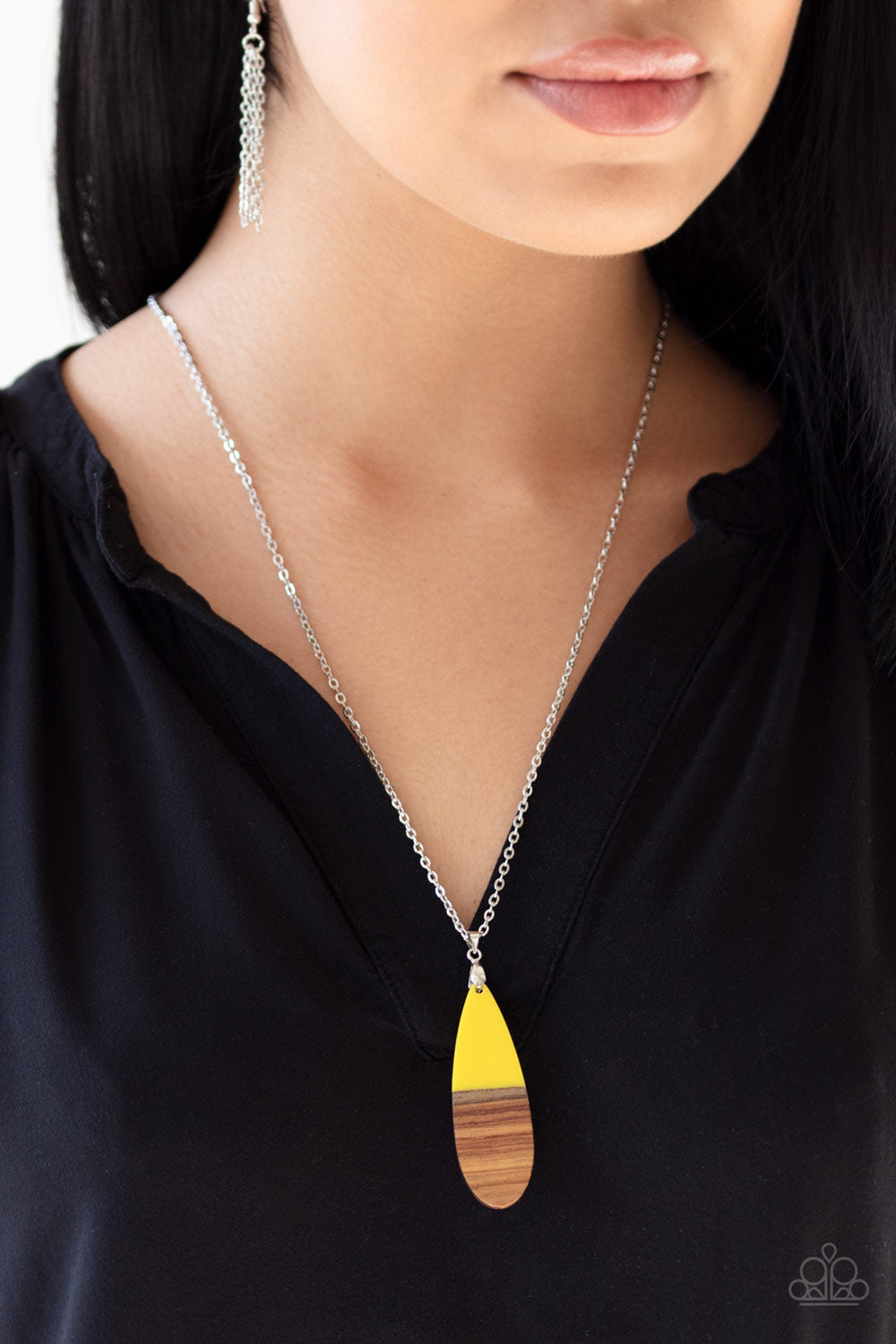 Going Overboard- Yellow and Silver Necklace- Paparazzi Accessories