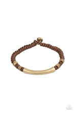 Load image into Gallery viewer, Grounded In Grit- Brown and Brass Bracelet- Paparazzi Accessories