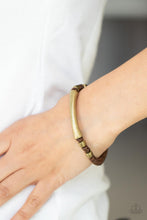 Load image into Gallery viewer, Grounded In Grit- Brown and Brass Bracelet- Paparazzi Accessories