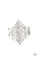 Load image into Gallery viewer, Hive Hustle- White and Silver Ring- Paparazzi Accessories