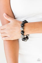 Load image into Gallery viewer, Humble Hustle- Black and Gunmetal Bracelet- Paparazzi Accessories
