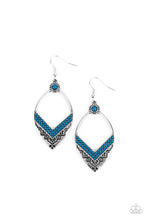 Load image into Gallery viewer, Indigenous Intentions- Blue and Silver Earrings- Paparazzi Accessories
