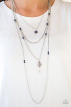 Load image into Gallery viewer, Key Keynote- Blue and Silver Necklace- Paparazzi Accessories