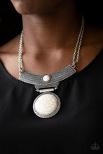Load image into Gallery viewer, Lasting EMPRESS-ions- White and Silver Necklace- Paparazzi Accessories