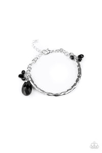Let Yourself GLOW- Black and Silver Bracelet- Paparazzi Accessories