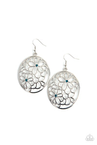 Meadow Maiden- Blue and Silver Earrings- Paparazzi Accessories