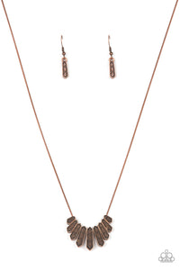 Monumental March- Copper Necklace- Paparazzi Accessories