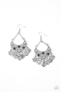 Musical Murals- Blue and Silver Earrings- Paparazzi Accessories