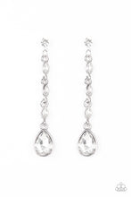 Load image into Gallery viewer, Must Love Diamonds- White and Silver Earrings- Paparazzi Accessories