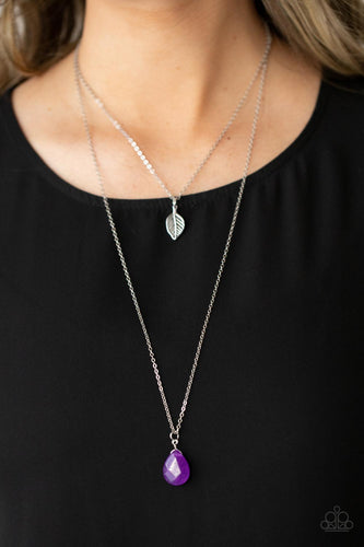 Natural Essence- Purple and Silver Necklace- Paparazzi Accessories