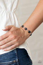Load image into Gallery viewer, Nice Stonework- Black and Silver Bracelet- Paparazzi Accessories