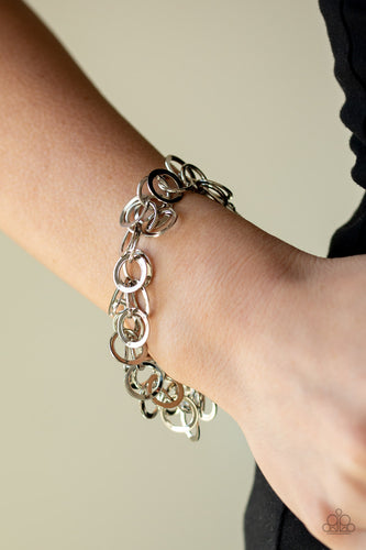 Noise Control- Silver Bracelet- Paparazzi Accessories