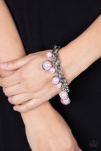 Load image into Gallery viewer, Orbiting Opulence- Pink and Silver Bracelet- Paparazzi Accessories