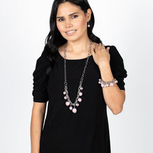 Load image into Gallery viewer, Orbiting Opulence- Pink and Silver Bracelet- Paparazzi Accessories